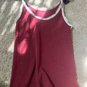 Red and white brandy tank
